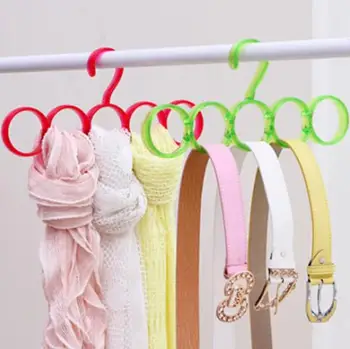 

5-Ring Household Scarf Rack Multi-Function Towel Hanger