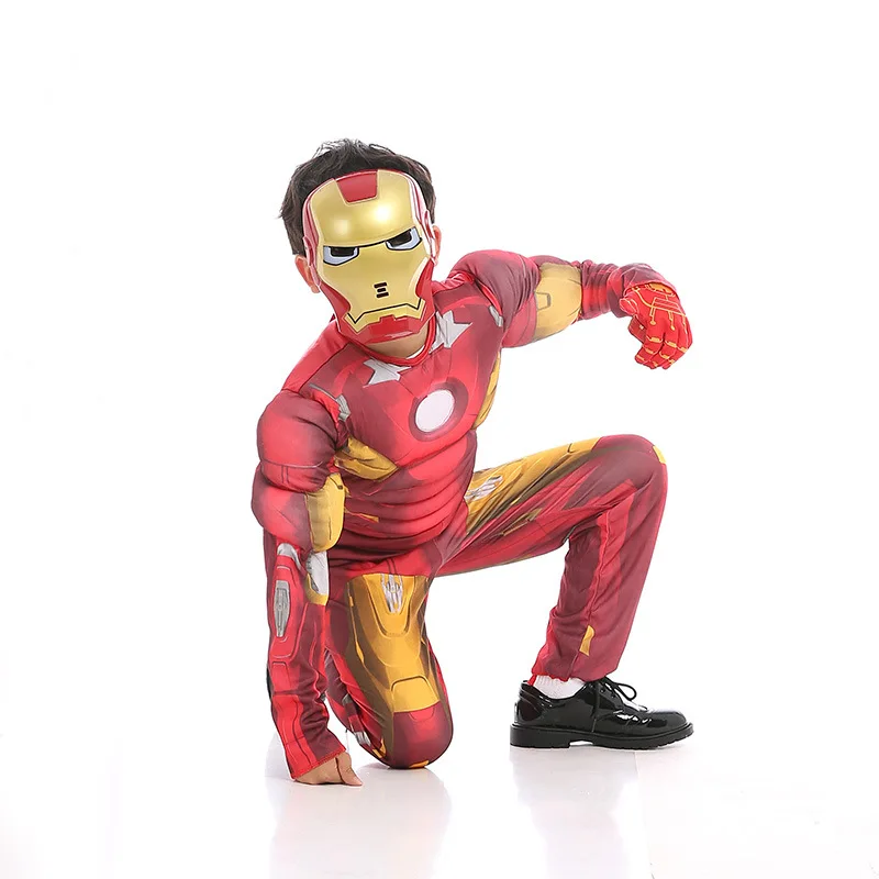 Goedkoop Nieuwe Carnaval cosplay iron man kostuum kind fancy dress ironman halloween kostuums voor kinderen jongens Kinderen Avengers meisjes