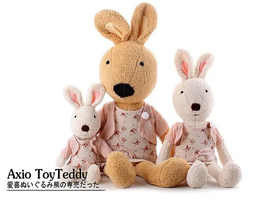 

Candice guo! super cute plush toy lovely le sucre rabbit pink vest floral dress waistcoat Bunny soft doll birthday gift 1pc