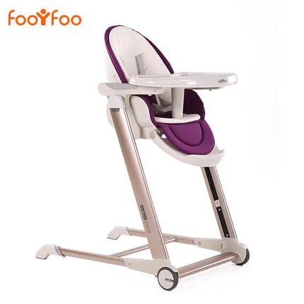 Роскошные психического детский стульчик Портативный стульчик для кормления детский стульчик для кормления с крышкой легкий складной ребенка сидения тенденция сидеть- правой - Цвет: Фиолетовый