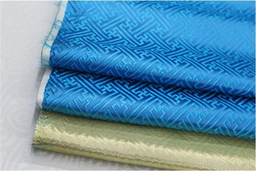 CF53 1 ярд жаккардовая шелковая тканая парча ткань для Ципао монгольский халат Кружевная декоративная ткань китайский стиль Подушка Ткань - Цвет: no.3 lake blue