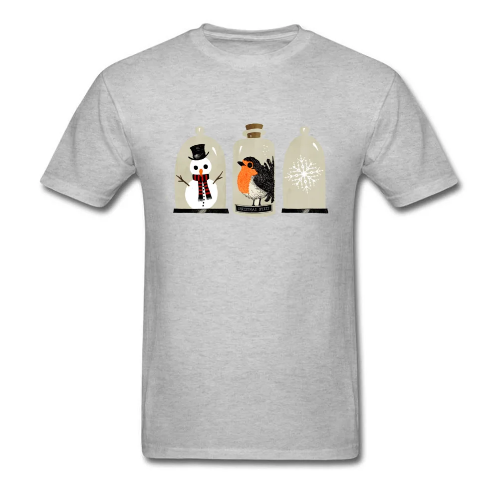Christmas Bell Jars Tops T Shirt Company O Neck Normal Short Sleeve 100% Cotton Men Top T-shirts Summer Tops Tees Christmas Bell Jars grey