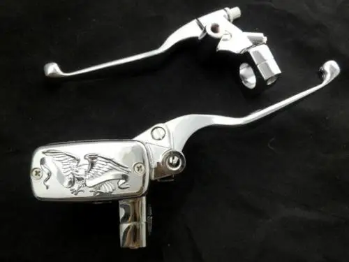 

2Pcs Universal Motorcycle Handlebar Eagle Brake Clutch Lever for Honda Suzuki Kawasaki Yamaha Chrome Free Shipping
