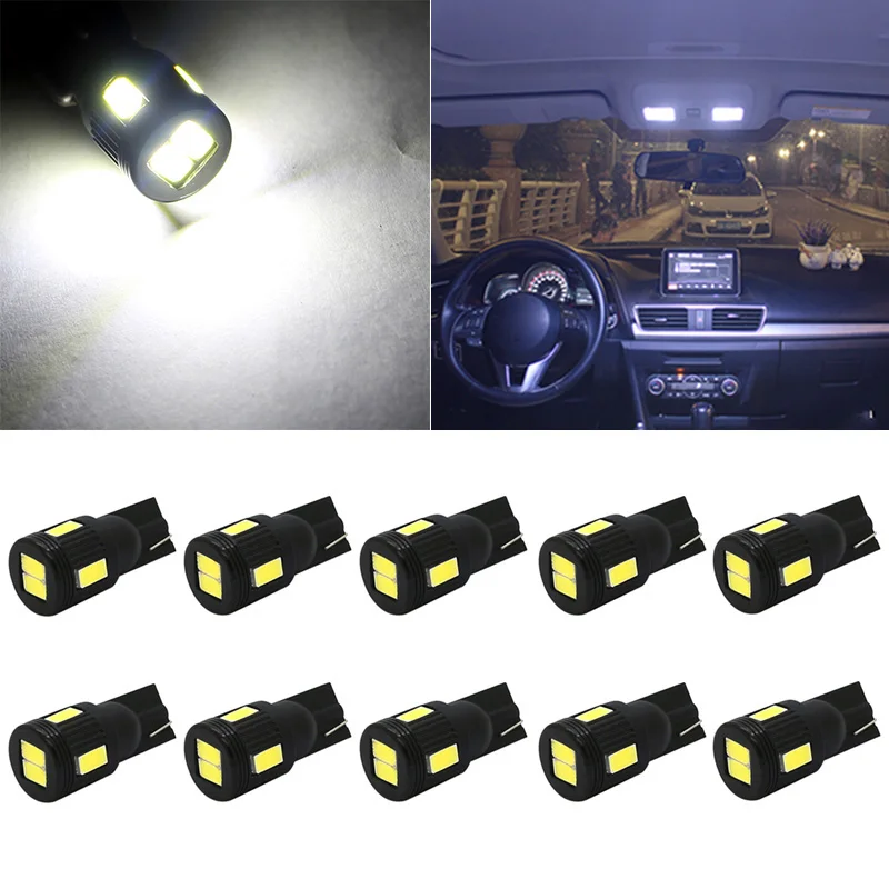 

10x T10 W5W 5630 SMD Car LED Interior Reading Light for Skoda Octavia A5 A7 2 Fabia Rapid Superb 2 Yeti Felicia Kodiaq Citigo RS