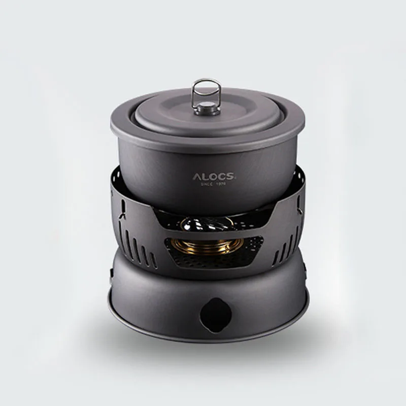 

Folding Cooking Ultralight Outdoor Pot Set 2-3 People Spirit Stove Windproof Alcohol Stove Camping Pan Set CW-C05
