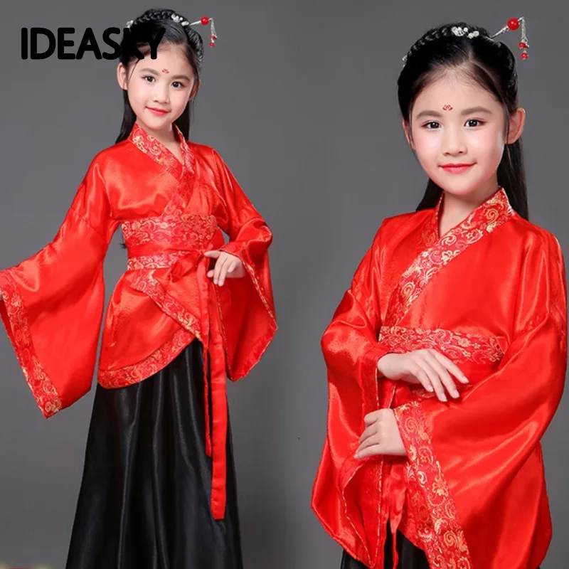 

girls traditional ancient chinese costume chinese traditional tang hanfu dress child clothing cosplay fairy dance kids children