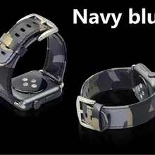 Ремень из натуральной кожи с адаптером селфи-стик для наручных часов Apple Watch, ремешок 42 мм, 38 мм, версия 3/2/1 камуфляж Цвет браслет для iwatch ремешок для часов