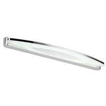 Современный простой светодиодный светильник с зеркальной головкой, водонепроницаемый акриловый туалетный светильник из нержавеющей стали для ванной комнаты 8 Вт 12 Вт, теплый белый светильник