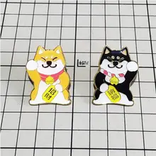 Роскошные Шиба-ину прекрасный Itoshi no Muco Doge собака милый счастливый металлический значок брошь Шиба-ину Броши Булавки веер клуб подарок коллекционные вещи