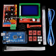 Mega 2560 R3 Mega2560 Board + RAMPS 1.4 + LCD 12864 Controller + A4988 Stepper Motor Driver For Arduino RepRap 3D Printer Kit