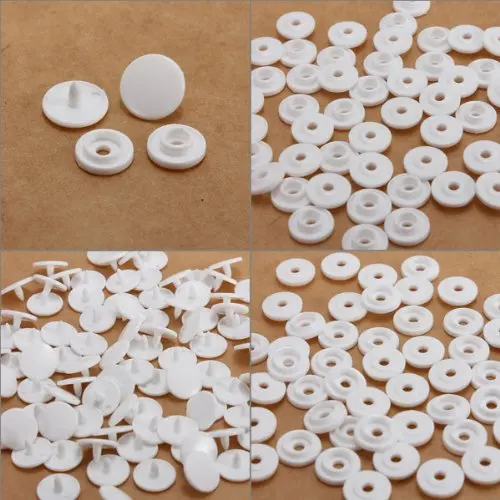 

HGHO-50 pcs T3 KAM SNAPS press studs Scrapbook Sewing buttons white