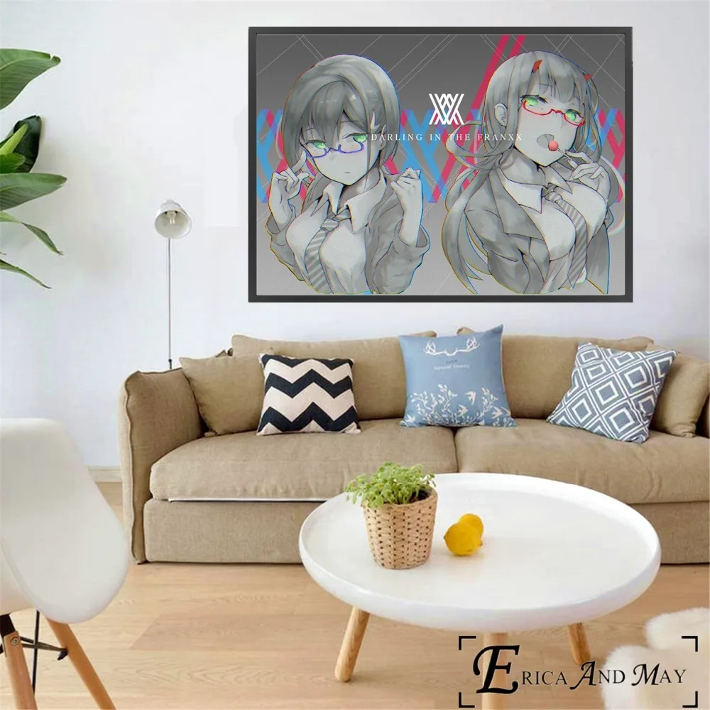 Darling In The Franxx сексуальные аниме фигурки печать на холсте современная живопись