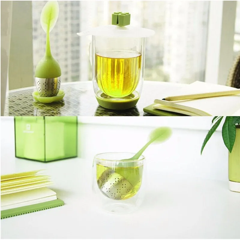 Силиконовые Чай заварки Нержавеющая сталь Чай шар лист Чай ситечко для заваривания устройство травяная специя фильтр Чай инструменты