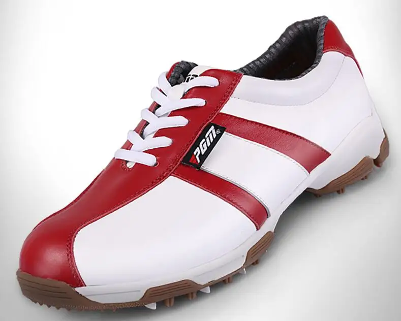 PGM женская обувь из натуральной кожи для гольфа, шиповки, ультра мягкая супер дышащая водонепроницаемая обувь для гольфа - Цвет: 3