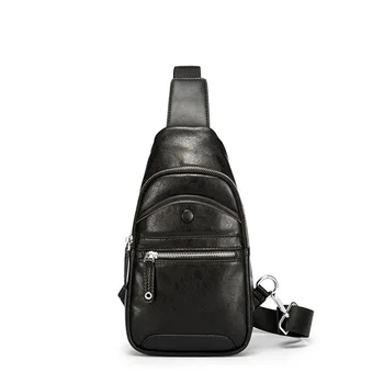 

2019 New Vintage Fashion Small Chest Bag Men Microfiber Synthetic Leather Casual Messenger Bag Travel Sling Chest Back Male Pack