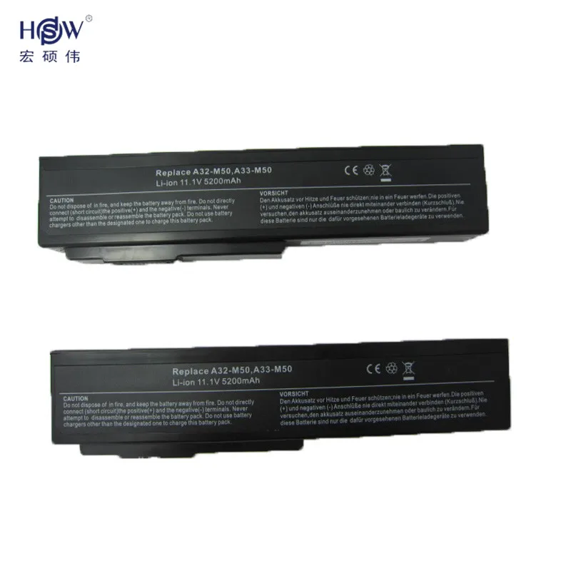 HSW 5200 мАч аккумулятор для ноутбука ASUS M50 M50s M50VM A32-M50 A32-N61 A33-M50 N61J N61Ja N61jq N61jv N61 N53 6 ячеек Батарея