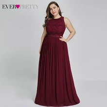 Длинное Бордовое платье для выпускного вечера, красивое элегантное ТРАПЕЦИЕВИДНОЕ Плиссированное шифоновое Кружевное Вечернее Платье Vestidos De Fiesta