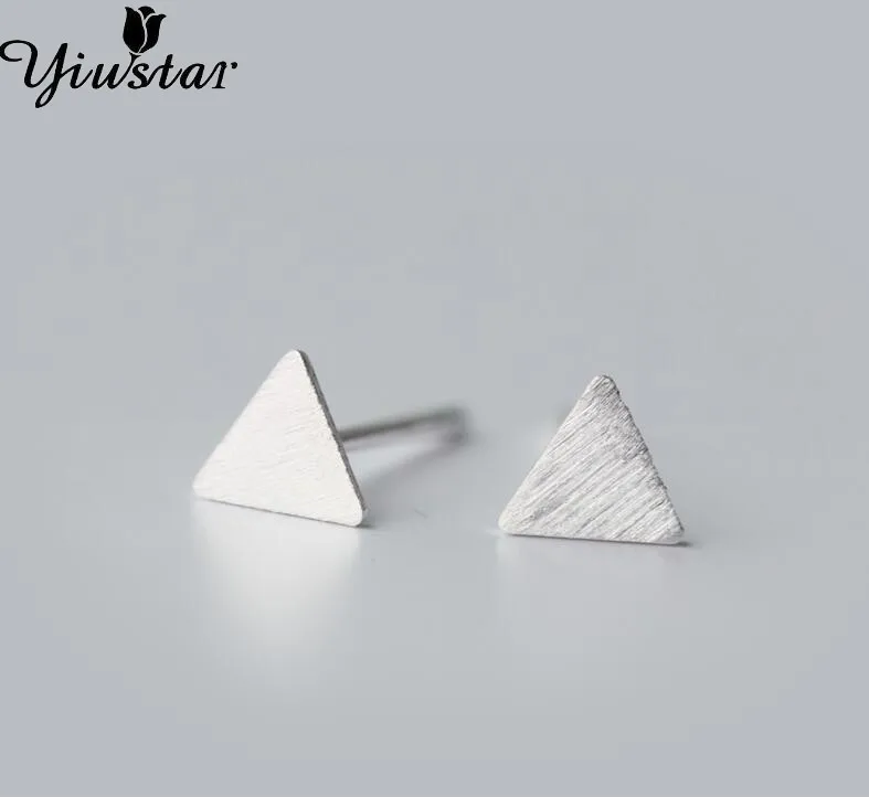 Yiustar маленькие треугольные серьги-гвоздики геометрические ювелирные изделия простые сверкающие серьги для женщин трендовые Druzy Oorknopjes