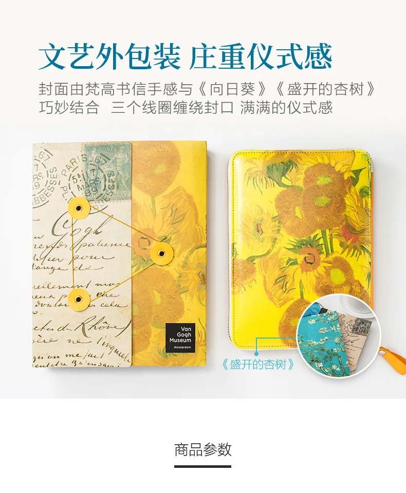Новое поступление Yiwi известный Подсолнух абрикосовые цветы на молнии сумка планировщик с Хобо наполнитель страниц стикеры подарки канцелярские принадлежности