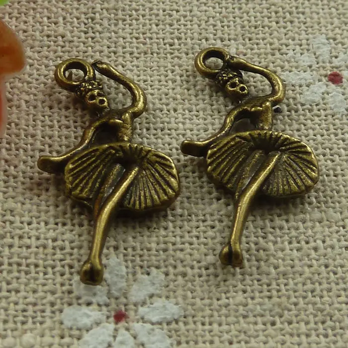195 pieces bronze plated dancer charms 25x14mm #1784 | Украшения и аксессуары