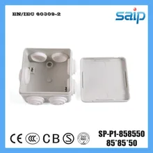 Saip ABS Material Electrical Junction Box With 7 Holes SP-P1-858550 85*85*50