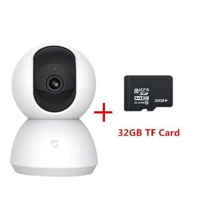 Новая Xiaomi mi jia камера s 1080P умная камера IP Cam Веб-камера видеокамера 360 Угол Wi-Fi беспроводная камера ночного видения для mi home APP - Цвет: Add 32GB TF Card