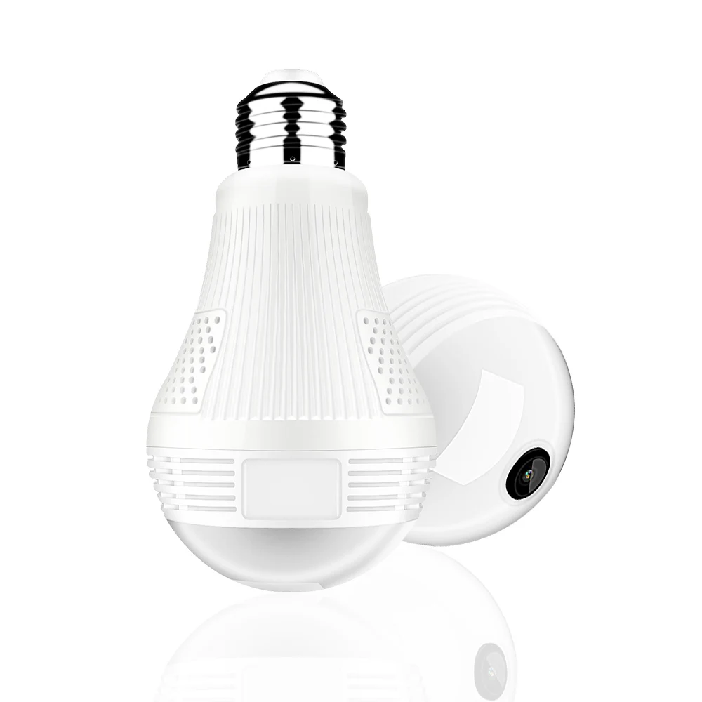 

Wireless Panoramic Home Security WiFi CCTV Bulb Lamp IP Camera 360 Degree ONVIF LED Light Night Vision Mini IP camera