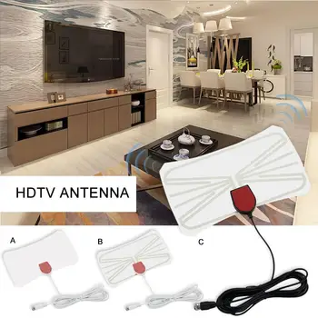 

EU/US Indoor Digital HDTV Antenna 1080P Amplified 80 Mile Range 4K HD VHF UHF Freeview For Life Local Channels Broadcast