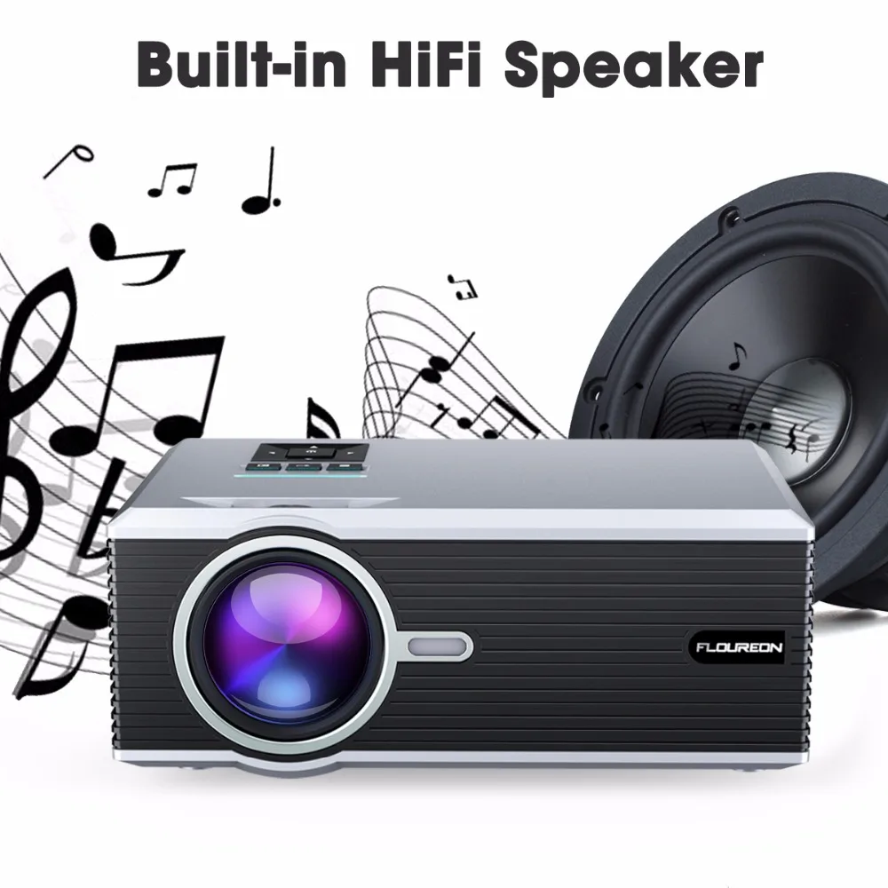 Exquizon FLOUREON Portable Mini LED Cinema Video Digital HD Home Theater Projector BL88 4K Beamer Proyector with USB HDMI (13)