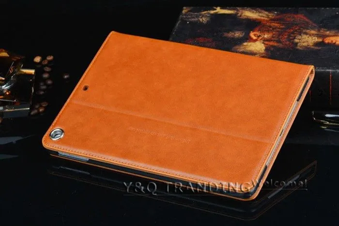 Luxury Genuine Case for iPad Leather Case Retro Business Cover Wallet Smart Cover for iPad (18)