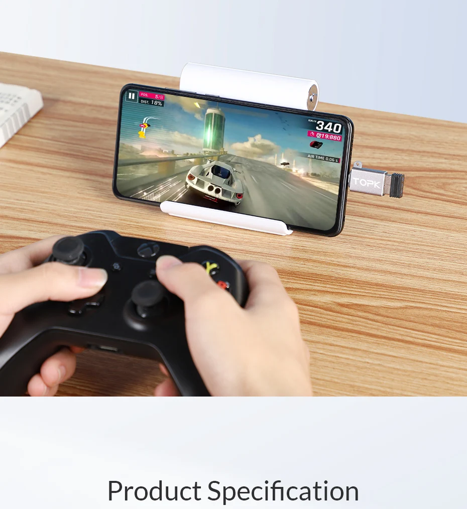 TOPK AN71 usb type C OTG штекер USB 3,0 адаптер Женский OTG кабель мини конвертер для samsung Xiaomi huawei планшет и Android и ПК