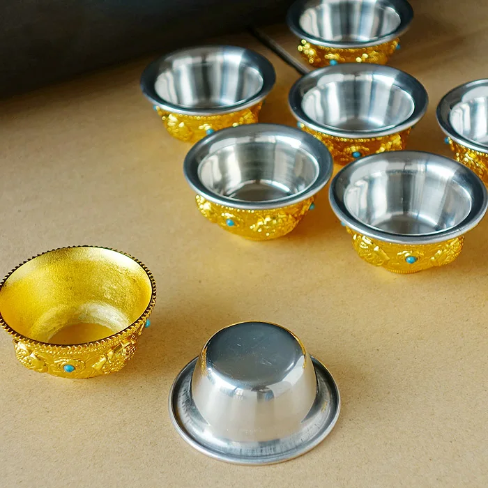 Двухслойная чаши, Будда учеников чаши, восемь чашки поставки Нержавеющая сталь Будды чашки набор № 8