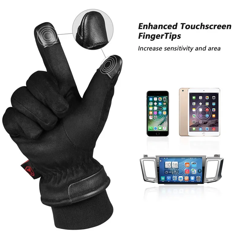 

OZERO Waterproof Winter Gloves for Driving Motorcycle Thermal Gifts for Mens Warmth in Cold Weather Safety Gloves