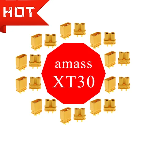 Amass XT30 XT30U Male Female Bullet Connector Plug For RC Lipo Battery Wholesale For RC Lipo Battery Quadcopter Multicopter Amass XT30 XT30U Male Female Bullet Connector Plug For RC Lipo Battery Wholesale For RC Lipo Battery Quadcopter Multicopter