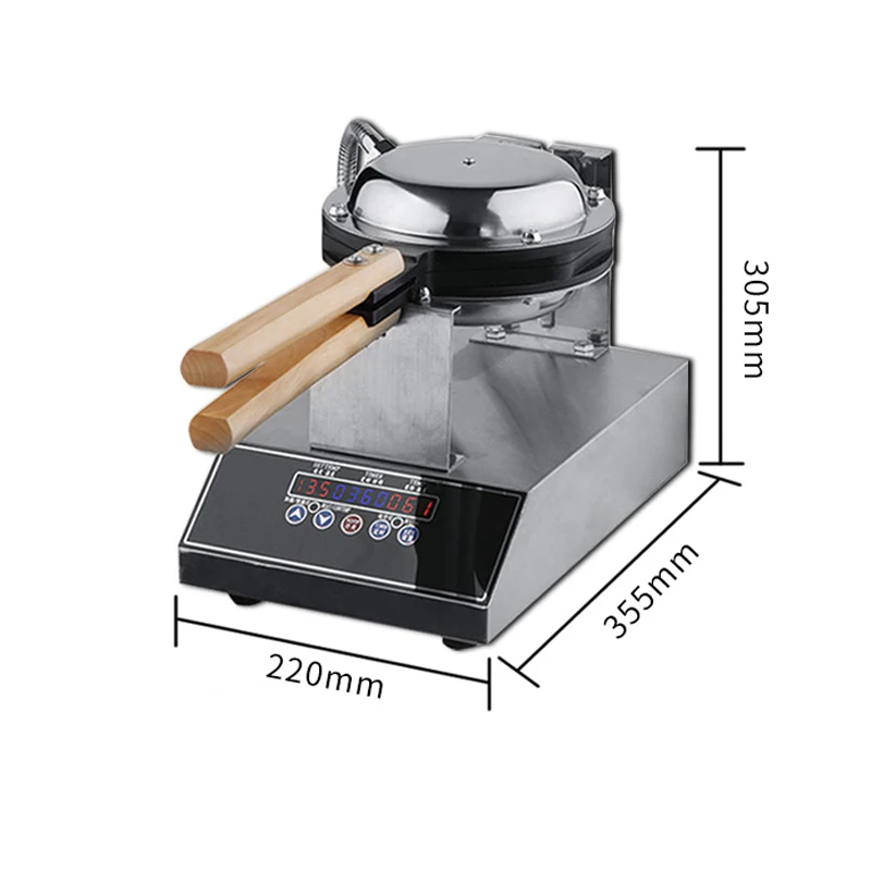 

Commercial QQ Egg Waffle Maker Digital Display Stainless Steel Roaster Machine Egg Wafer Iron Machine 110v/220v