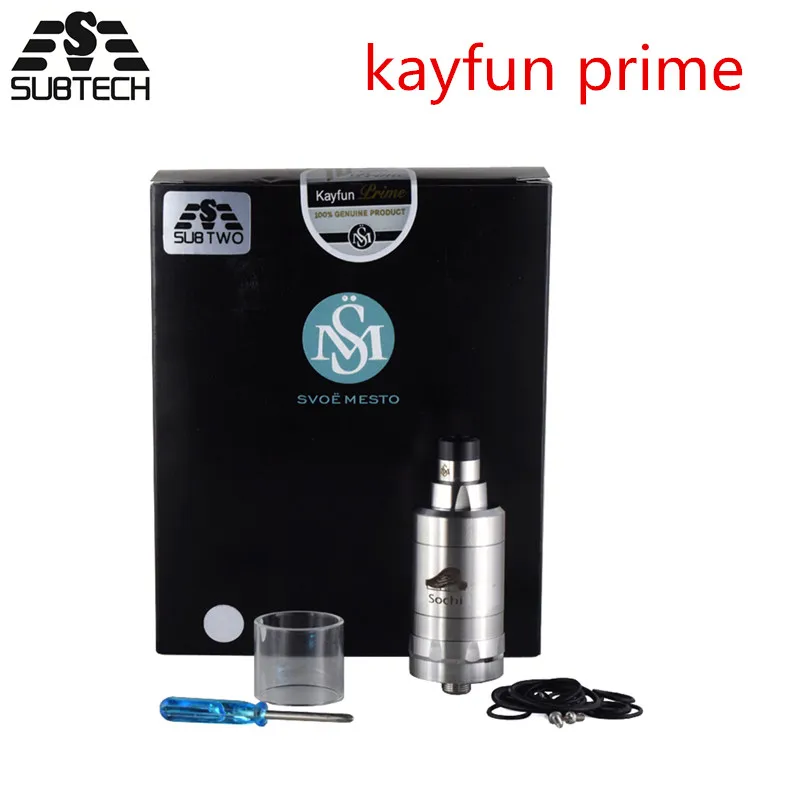 

new kayfun prime 1:1 atomizer RDA with 2ml Ecigarette vaporizer Airflow Control rebuildable fit 510 Thread RDA 22 diameter