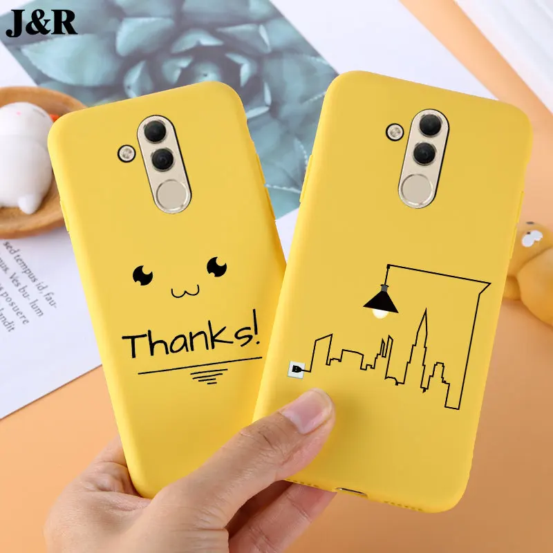 For Huawei Mate 20 Lite Case Soft Silicone Yellow Back Cover Case For Huawei Mate 20/Mate20 PRO Phone Cases