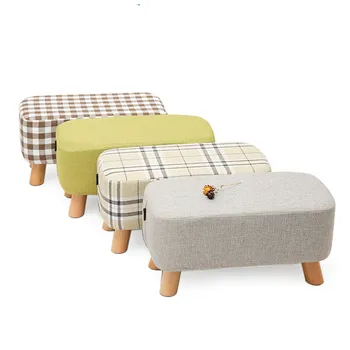

Solid wood living room stool fashion bench creative sofa stool fabric dressing table stool home coffee table stool shoes bench