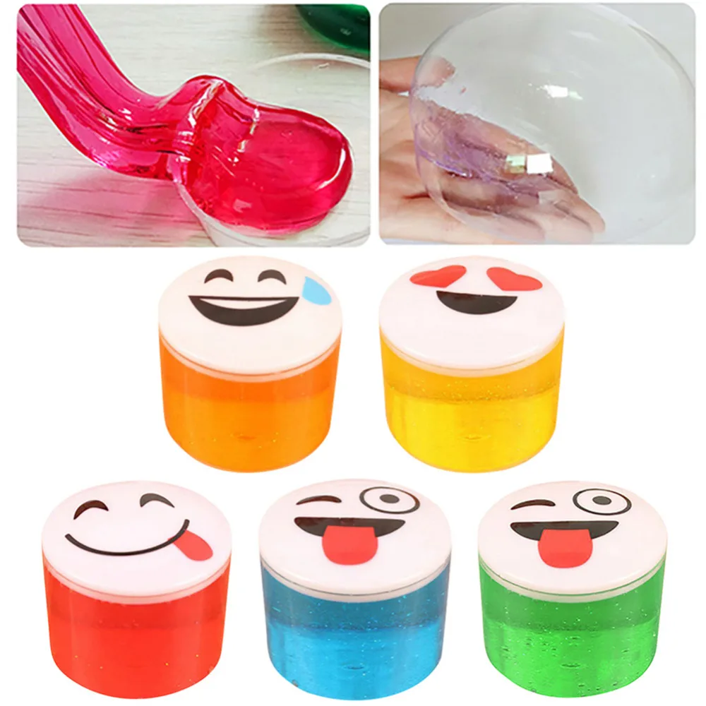 Children Crystal Clay Smiley Face Toys Kids Safe Non toxic Plasticine