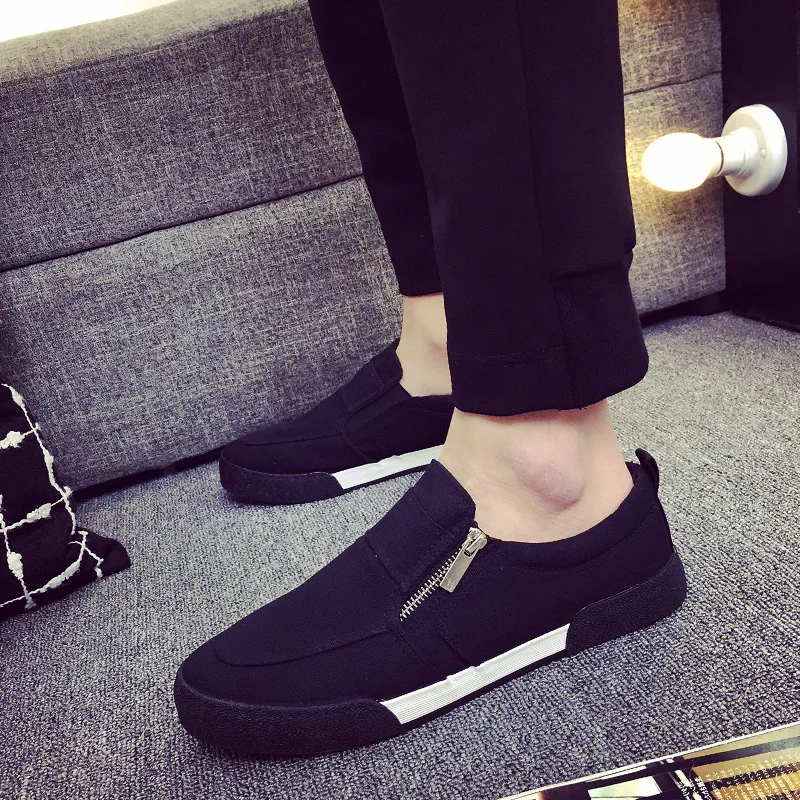 

Brand Designer Men Canvas Shoes Slip On Casual Shoes Plimsolls Thick Soled Flat Shoes Espadrilles Masculino Esportivo XK120905