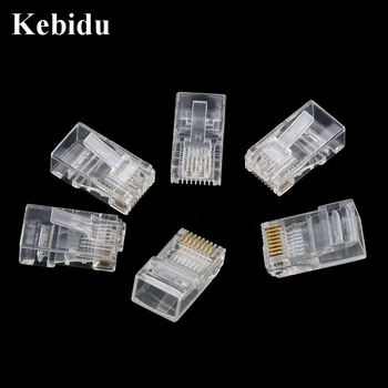 

Kebidu 1000PCS RJ45 RJ-45 Ethernet Cables Module Plug Network Connector for UTP Cat5 Cat5e Network Cable Crystal Heads 8P8C