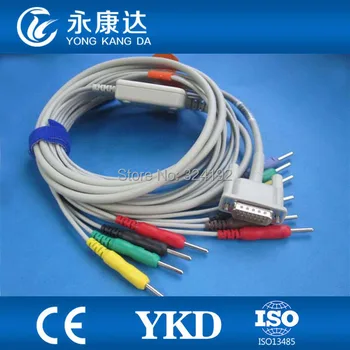 

2pcs/pack M1170A one-piece10 leads EKG cable, Din3.0 / IEC,10K resistance, CE&ISO13485, Free shipping!