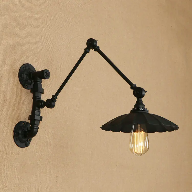 E27 Vintage Industrial Wall Lamp Loft Creative Swing Arm Sconce Balcony Stair Porch Restaurant Bar Bedroom Light Home | Лампы и