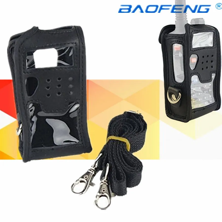 Walkie Talkie Leather Soft Case Cover For BAOFENG UV 5R Portable Ham