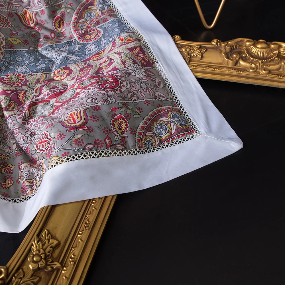 100% Lyocell Tencel 80S ткань тонкое одеяло Богемия узор Пейсли мягкое для взрослых двойное