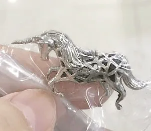 Твердые 925 серебро Единорог медальон клетка кулон фитинг DIY жемчуг жемчужная