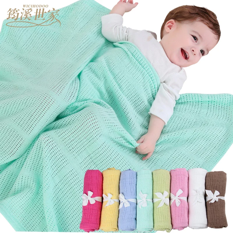 Bébé coton été couvertures couleur bonbon nourrissons voyage couvertures nouveau-né bébé literie Swaddle enfant en bas âge photographie accessoire 70*90cm