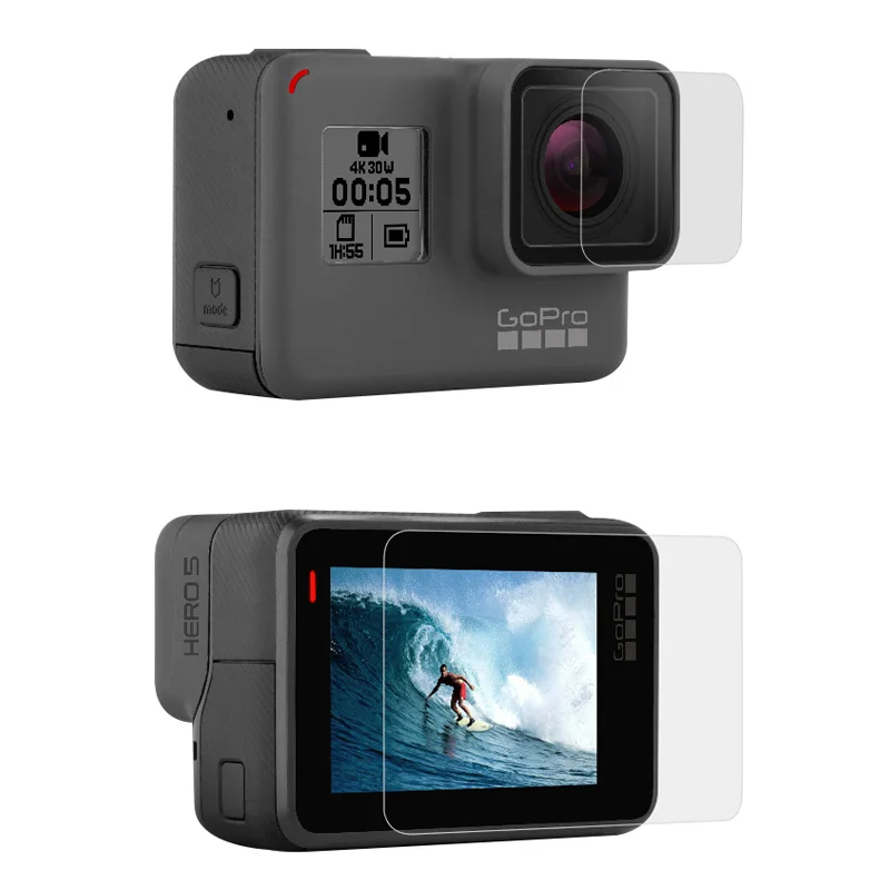 

Camera Protective Film Lens LCD Screen Anti-fingerprint Tempered Glass / PVC HD Protector Film Set for GoPro HERO 7 6 5 Black