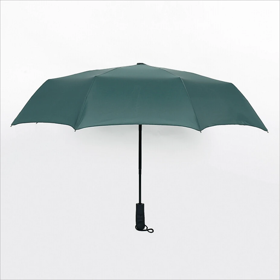 Automatic Umbrella Three folding Dark Green Umbrella Sunny and Rainy
