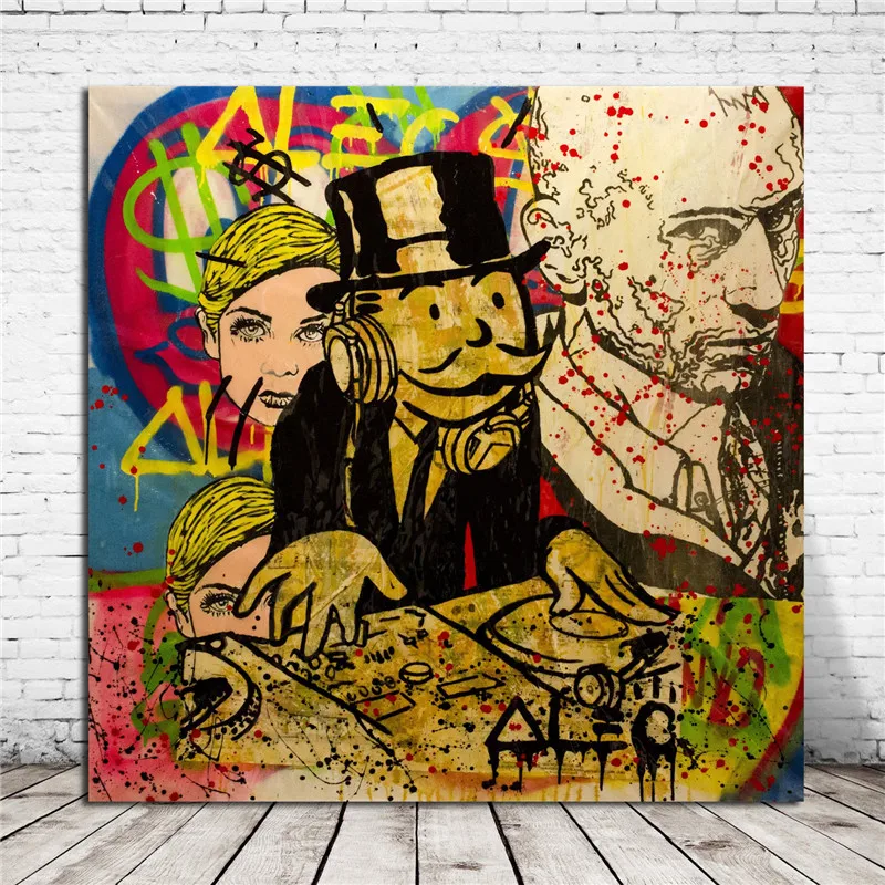 

Dj Monopolyingly Man Wall Art Canvas Poster And Print Canvas Painting Decorative Picture For Office Bedroom Modern Home Decor